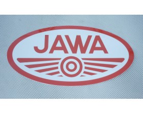 SAMOLEPKA - LOGO JAWA - STŘEDNÍ (27 x 14 CM)